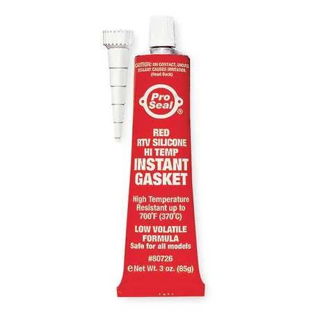 RTV Silicone Sealant & Gasket Maker, 3oz Tube, Red