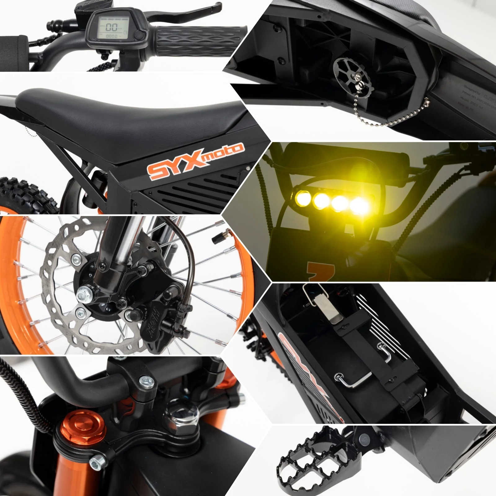 SYX MOTO ARC 3000W Peak Electric Dirt Bike | 48V Mid-Drive Off-Road Motorcycle - Image 6