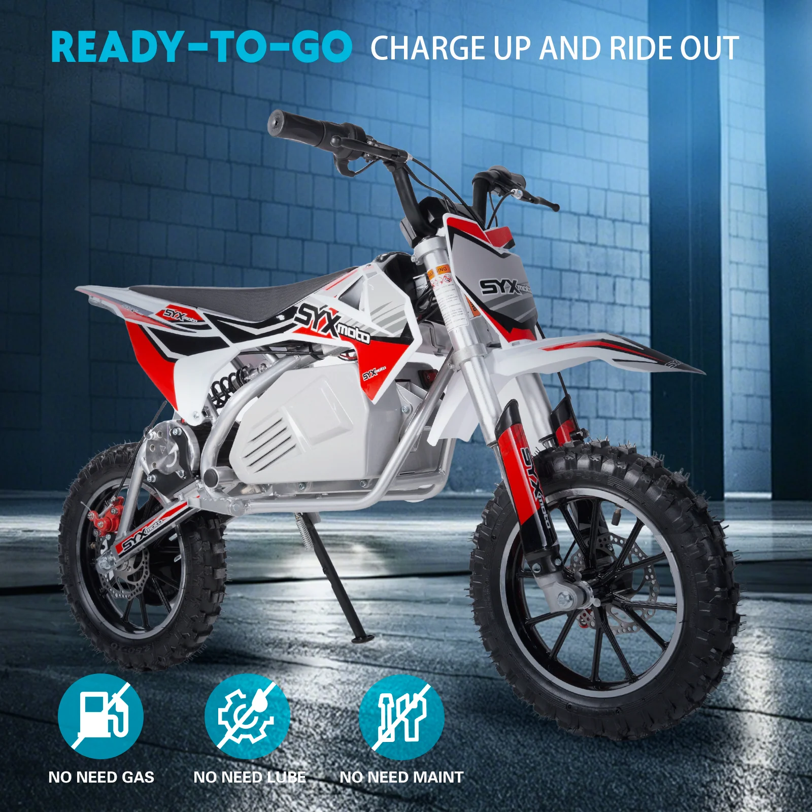 SYX MOTO KBE 500W Kids Electric Dirt Bike | 36V Mini Off-Road E-Bike for Beginners - Image 4