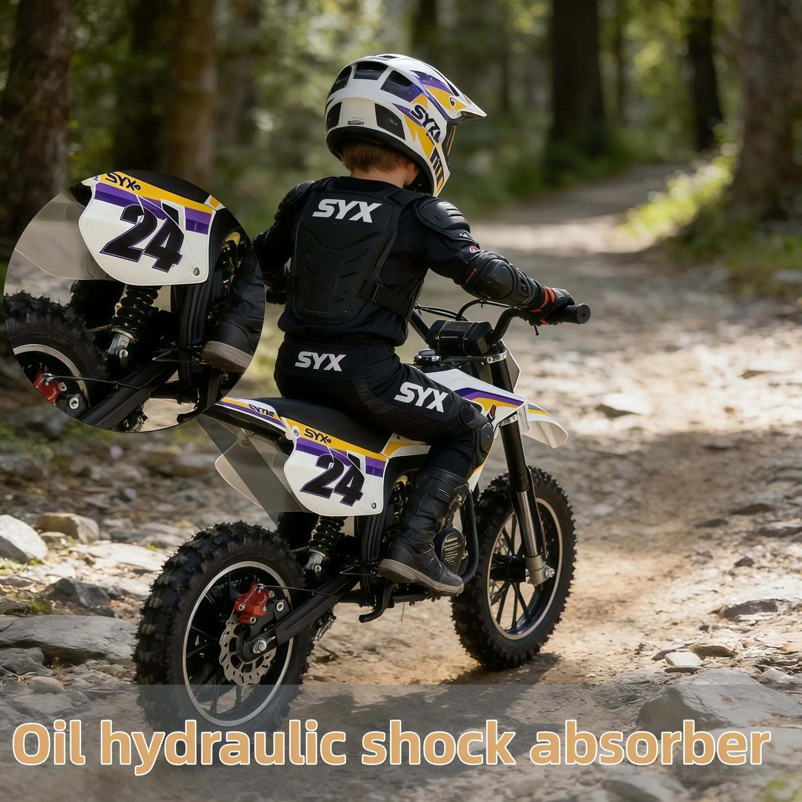SYX MOTO MK 40cc 4-Stroke Kids Gas Mini Dirt Bike | Automatic Off-Road Pit Bike - Image 7