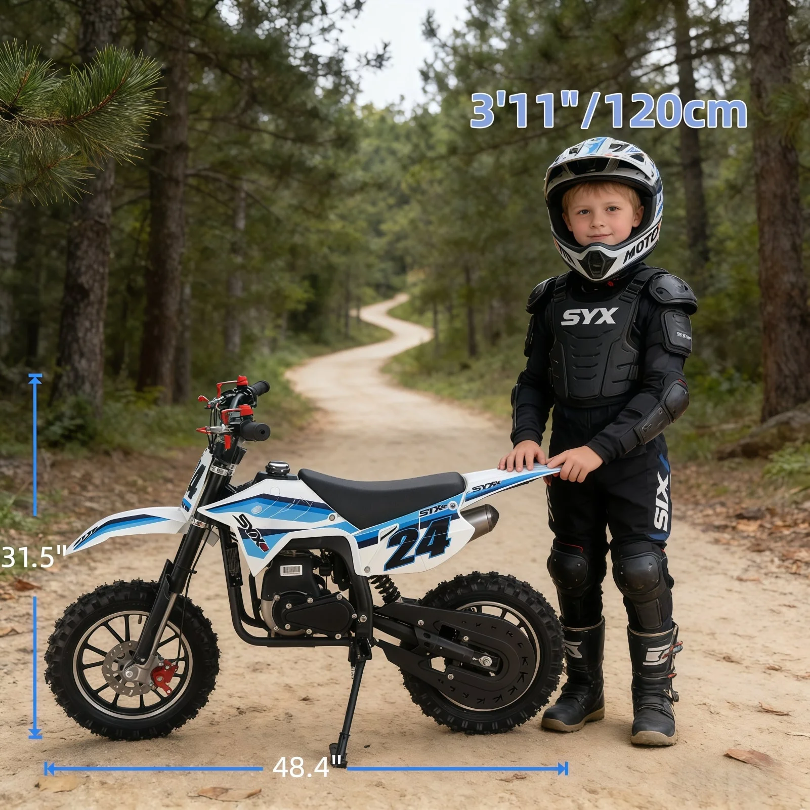SYX MOTO MK 40cc 4-Stroke Kids Gas Mini Dirt Bike | Automatic Off-Road Pit Bike - Image 8