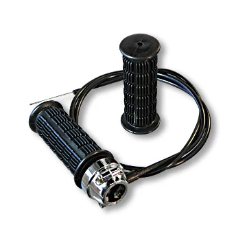 Throttle Kit, Economy, 50 in. Unlined Conduit, 54 in. Cable (7x7 Type), Deluxe Dummy Grip, for 7/8 in. OD Handlebars