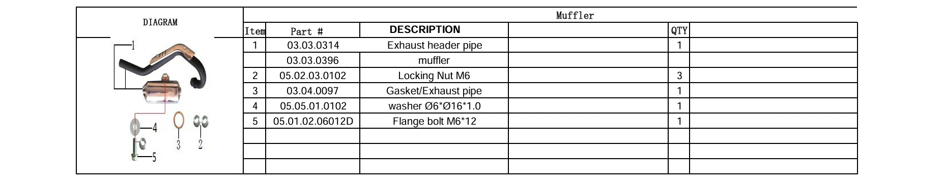 Exhaust Pipe Gasket (03.04.0097) for TrailMaster 110cc Dirt Bike - Image 2