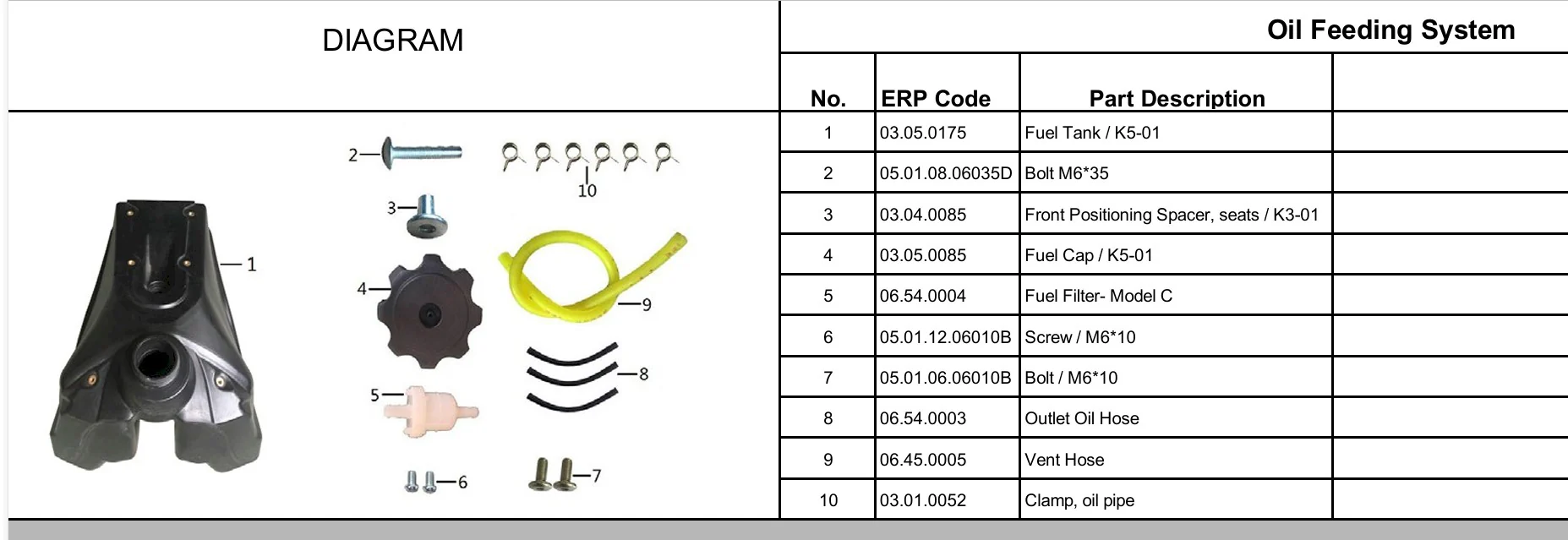 Clamp Oil Pipe  (03.01.0052) for TrailMaster 250cc Dirt Bike - Image 2