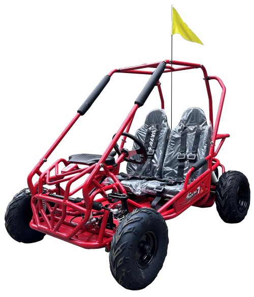 TrailMaster Apache 7 212cc Youth Go Kart for Kids Ages 10+ – Full Roll Cage, High-Back Seats, Over-the-Shoulder Harnesses, Air-Cooled Engine