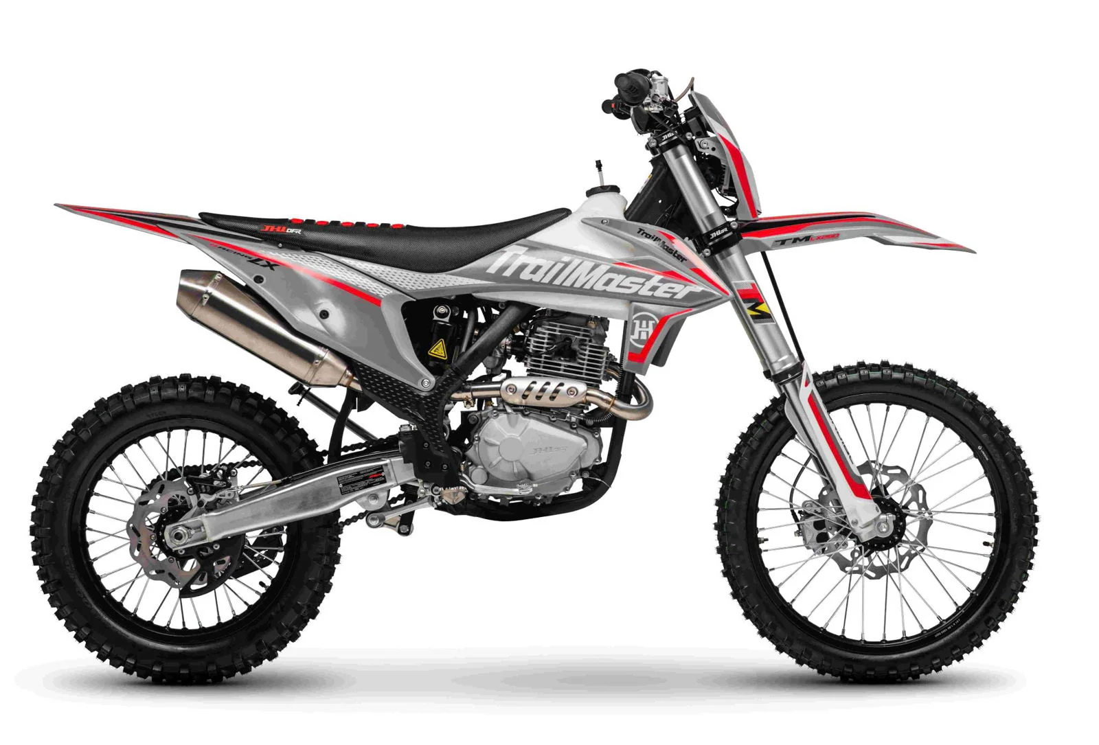 TrailMaster LX250 Dirt Bike, 6-Speed Manual, Dual Disc Brakes, Electric Start with Kick backup, (21/18) Wheels - Image 4