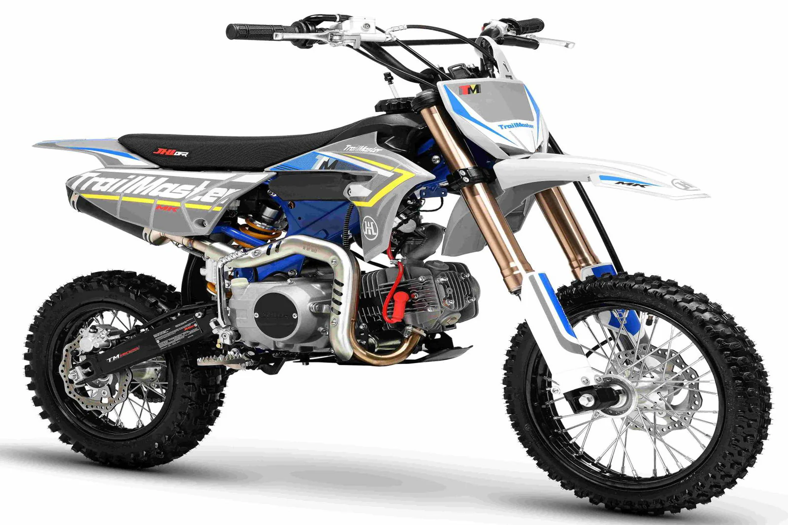 TrailMaster MK125S Pro Series Dirt Bike, 4-Speed Semi-Automatic, Electric Start, Dual Disc Brakes, (14/12) Wheels - Image 7