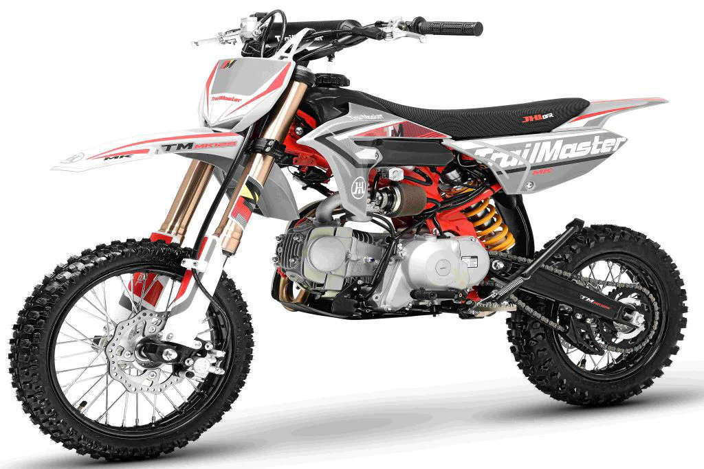 TrailMaster MK125S Pro Series Dirt Bike, 4-Speed Semi-Automatic, Electric Start, Dual Disc Brakes, (14/12) Wheels - Image 15