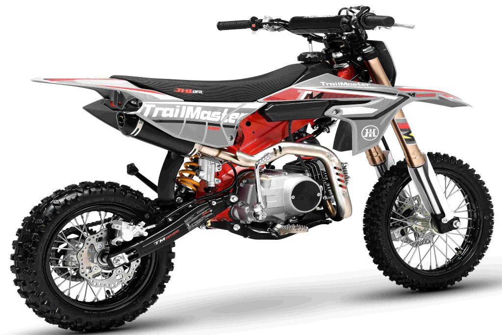 TrailMaster MK125S Pro Series Dirt Bike, 4-Speed Semi-Automatic, Electric Start, Dual Disc Brakes, (14/12) Wheels - Image 21