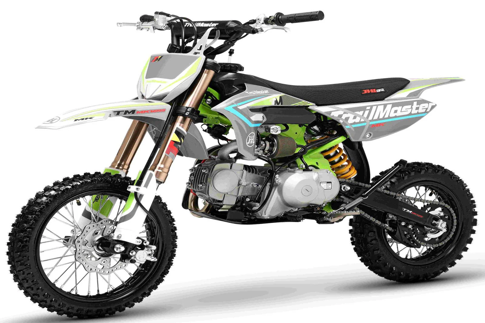 TrailMaster MK125S Pro Series Dirt Bike, 4-Speed Semi-Automatic, Electric Start, Dual Disc Brakes, (14/12) Wheels - Image 3