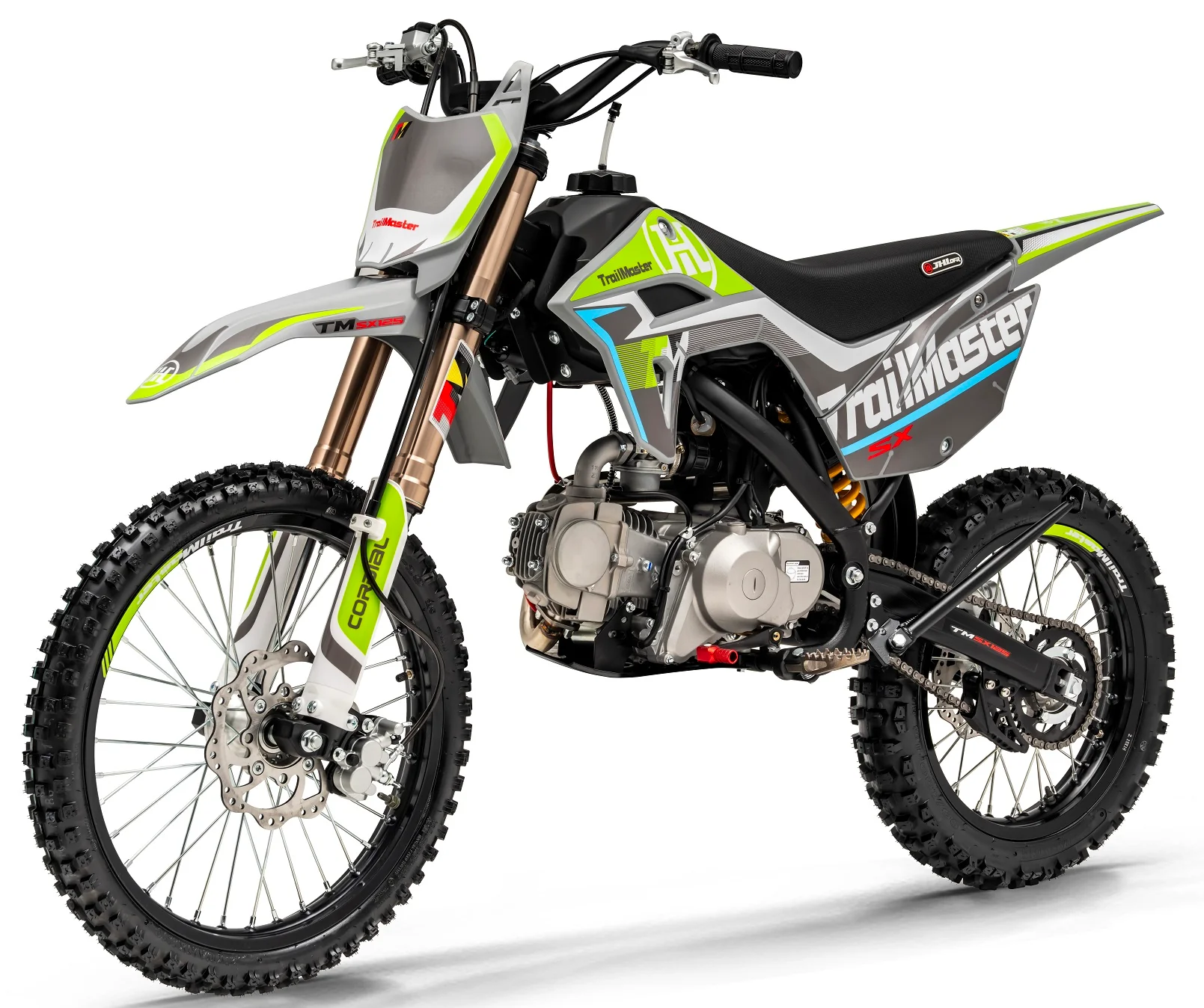 TrailMaster SX125 Pro Series Dirt Bike, Electric Start, 4-Speed Manual, Dual Disc Brakes, (19/16) Wheels - Image 9