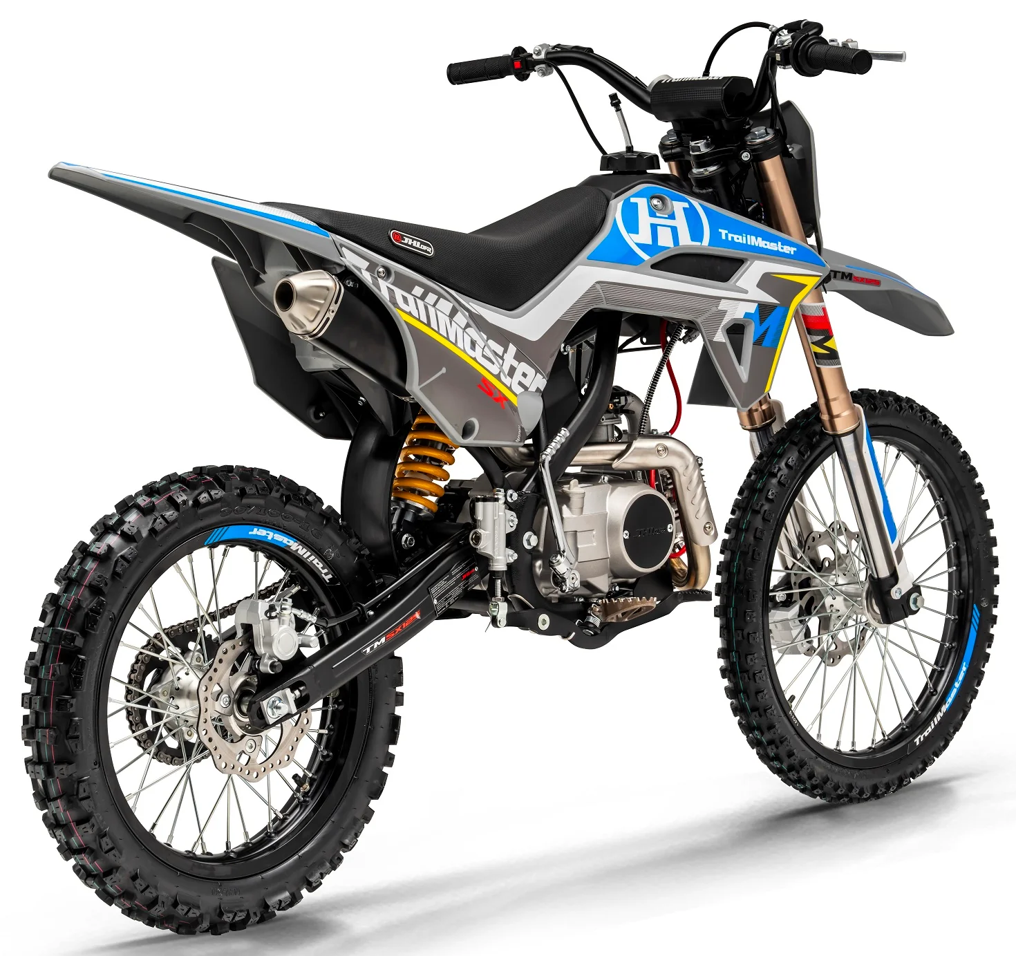 TrailMaster SX125 Pro Series Dirt Bike, Electric Start, 4-Speed Manual, Dual Disc Brakes, (19/16) Wheels - Image 3