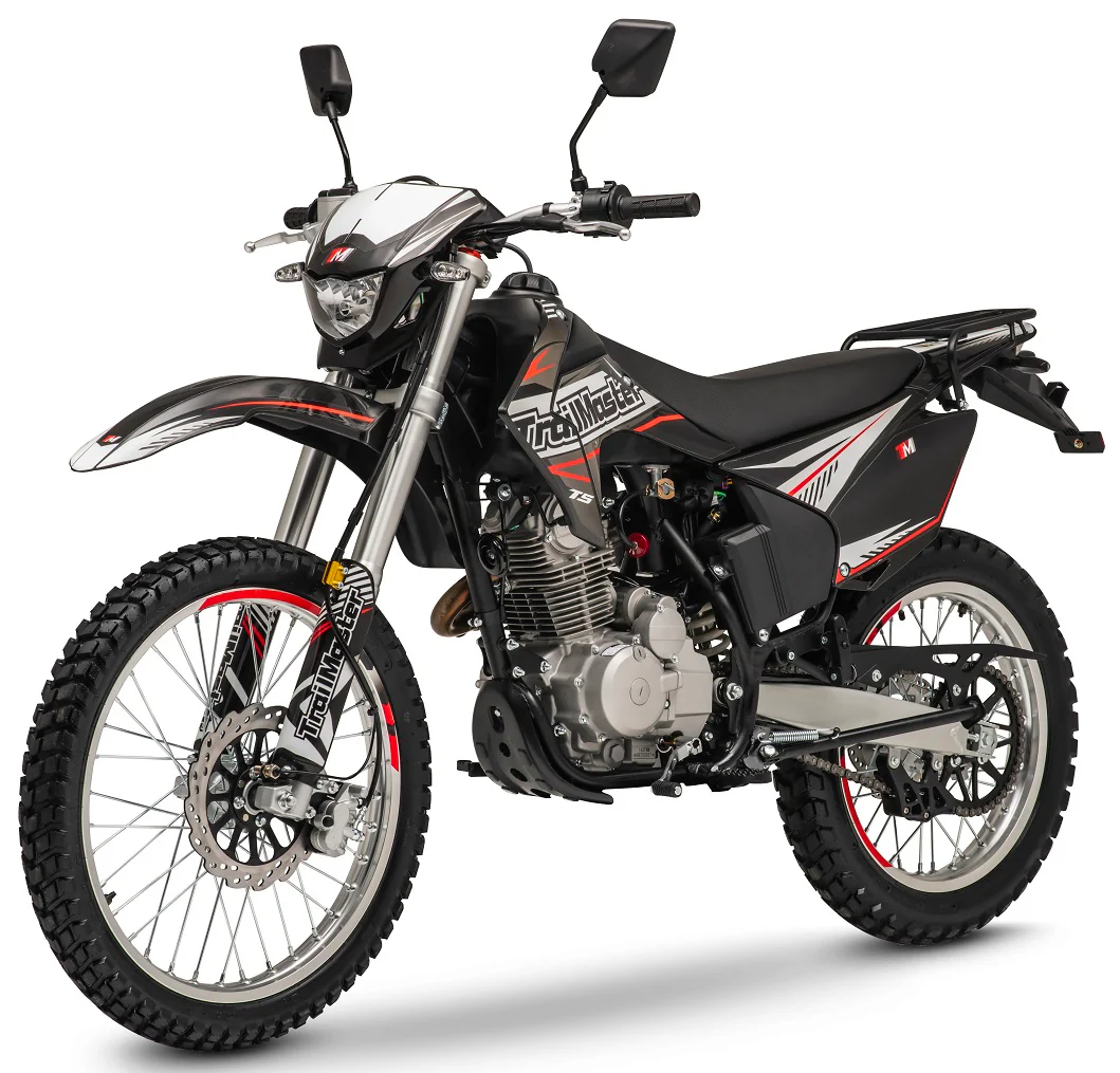 TrailMaster T5 Dual Sport Dirt Bike, 5-Speed Manual, 223cc Engine, Dual Disc Brakes, Electric Start with Kick backup, (21/18) Wheels - Image 3