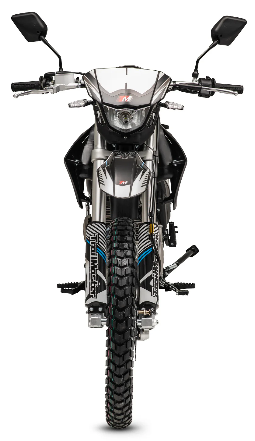 TrailMaster T5 Dual Sport Dirt Bike, 5-Speed Manual, 223cc Engine, Dual Disc Brakes, Electric Start with Kick backup, (21/18) Wheels - Image 9